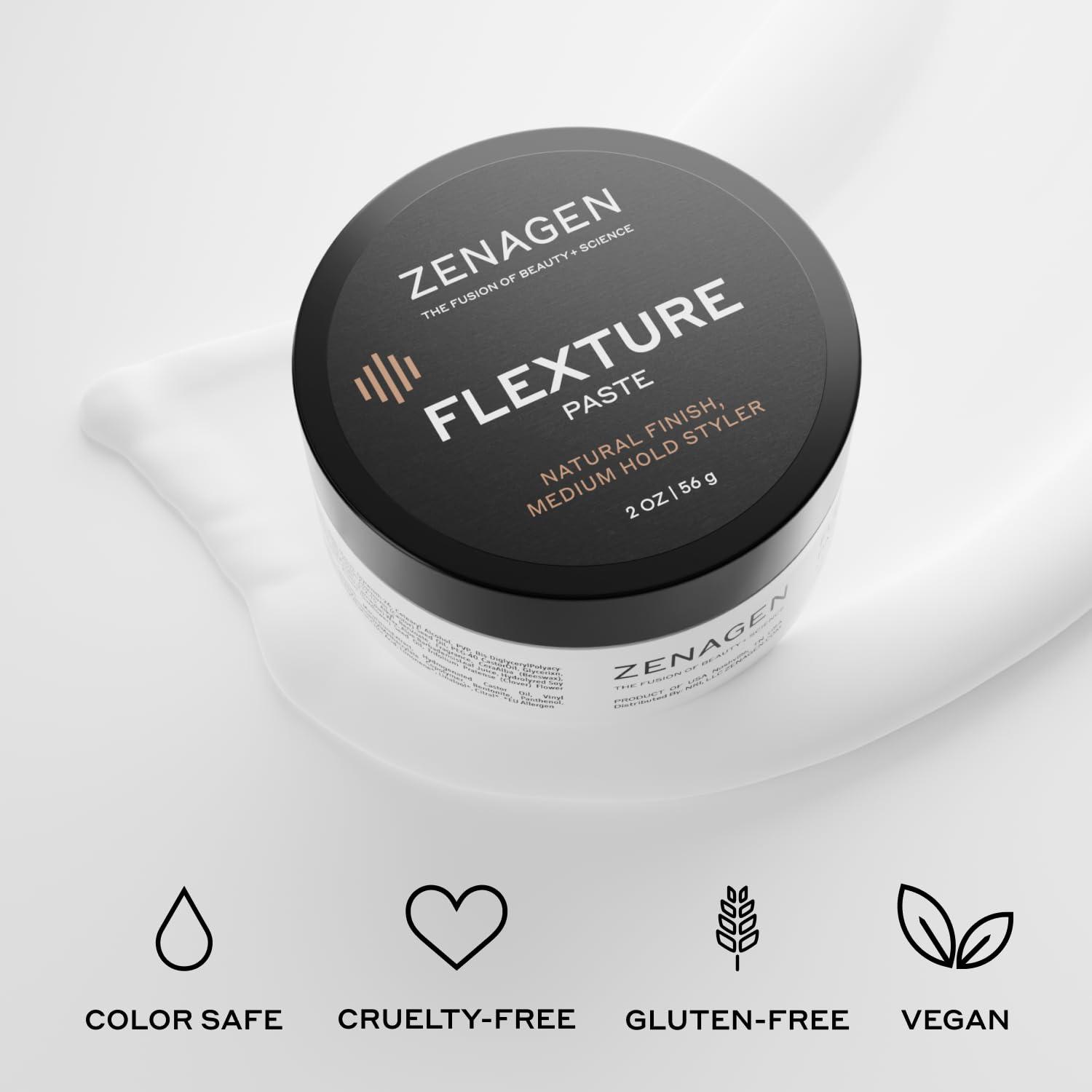 imageZENAGEN Revolve Mens Trio Kit for Fine amp Visibly Thinning Hair Shampoo Densifying Serum Flexture Paste PlantBased 1 ea