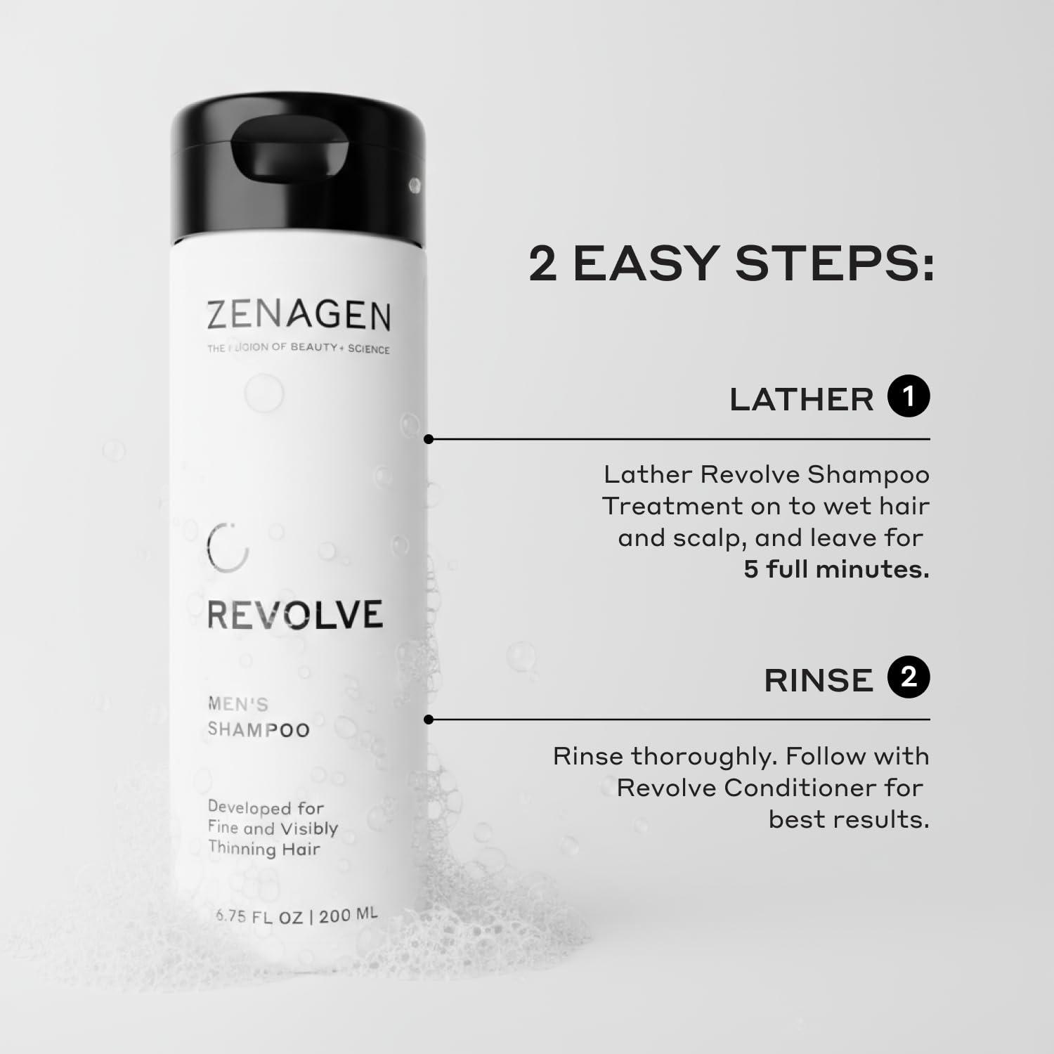 imageZENAGEN Revolve Mens Trio Kit for Fine amp Visibly Thinning Hair Shampoo Densifying Serum Flexture Paste PlantBased 1 ea