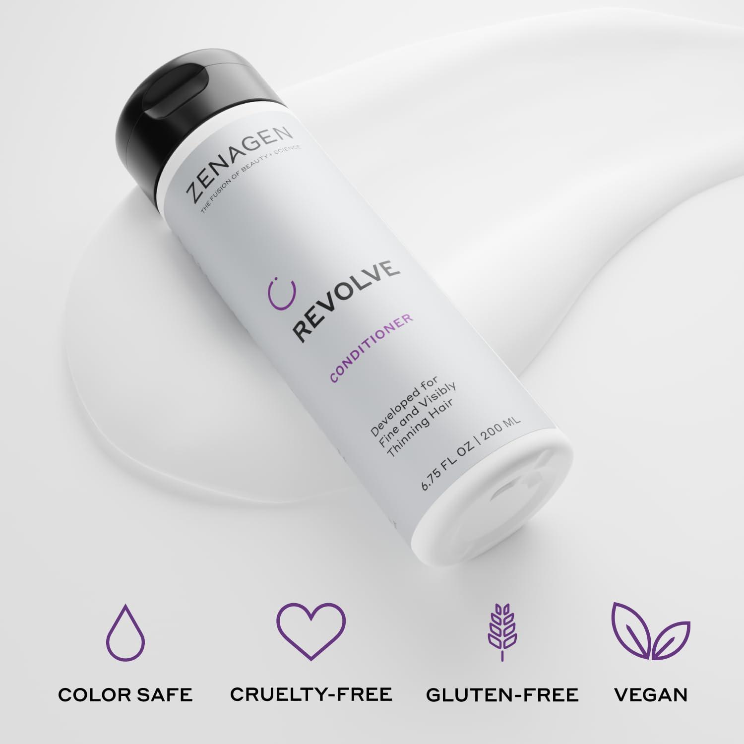 imageZENAGEN Revolve Womens Trio Kit Shampoo Conditioner Densifying for Fine amp Visibly Thinning Hair Supports Hair Strength amp Growth 1 ea