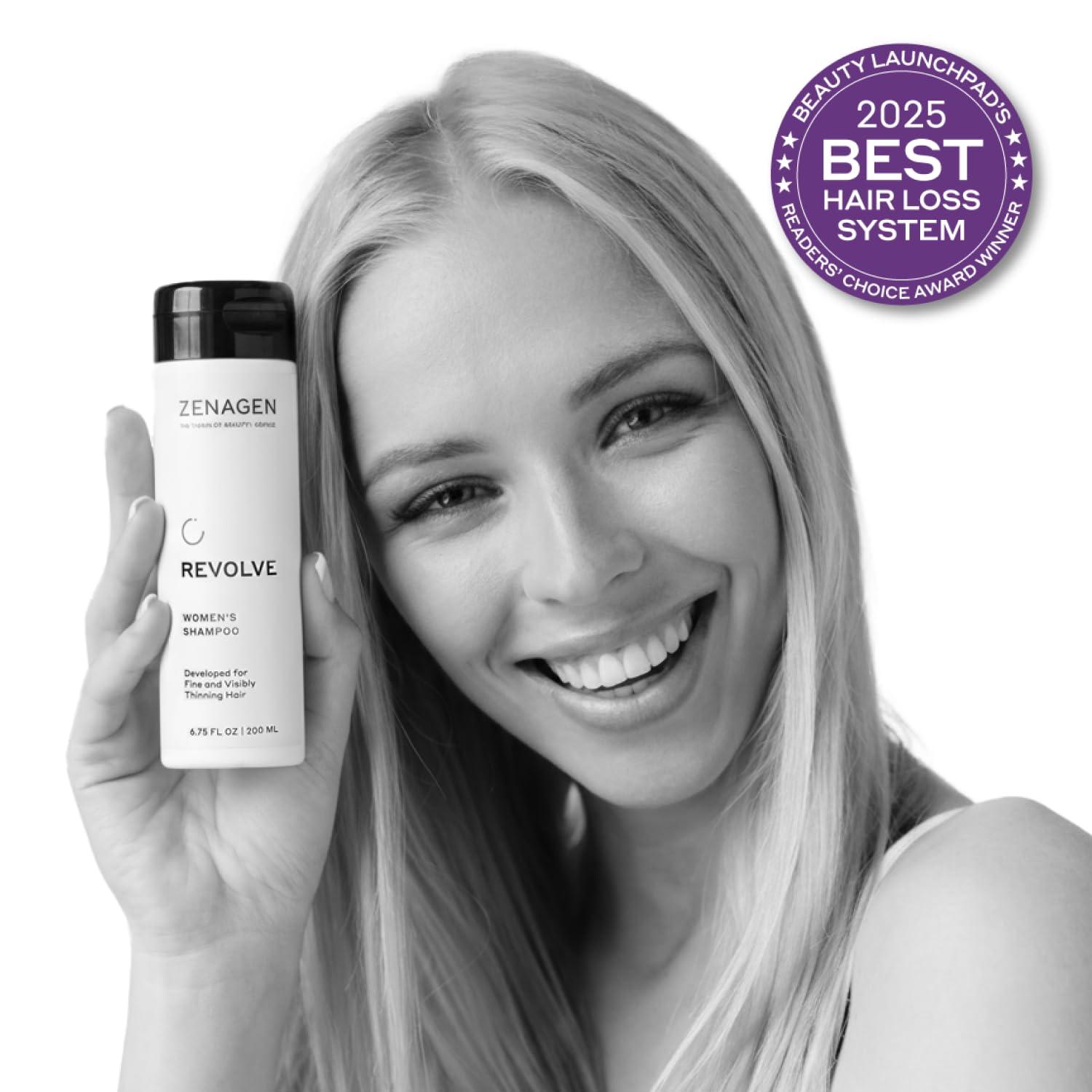 imageZENAGEN Revolve Womens Trio Kit Shampoo Conditioner Densifying for Fine amp Visibly Thinning Hair Supports Hair Strength amp Growth 1 ea