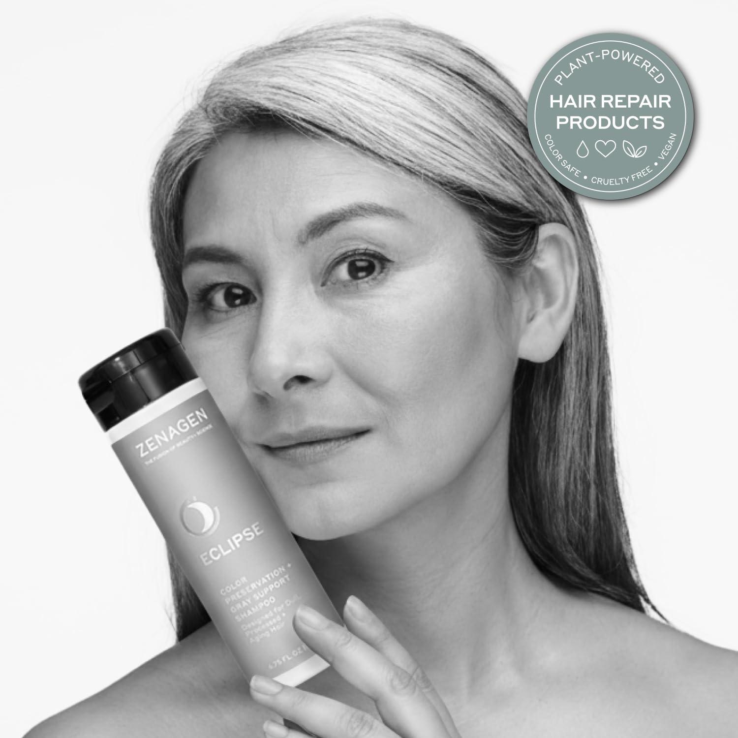 imageZENAGEN Eclipse Trio Kit Color Preservation Gray Support Shampoo Conditioner Volume Foam for Color Protection Hair Health amp Voluminous Styles 1 ea