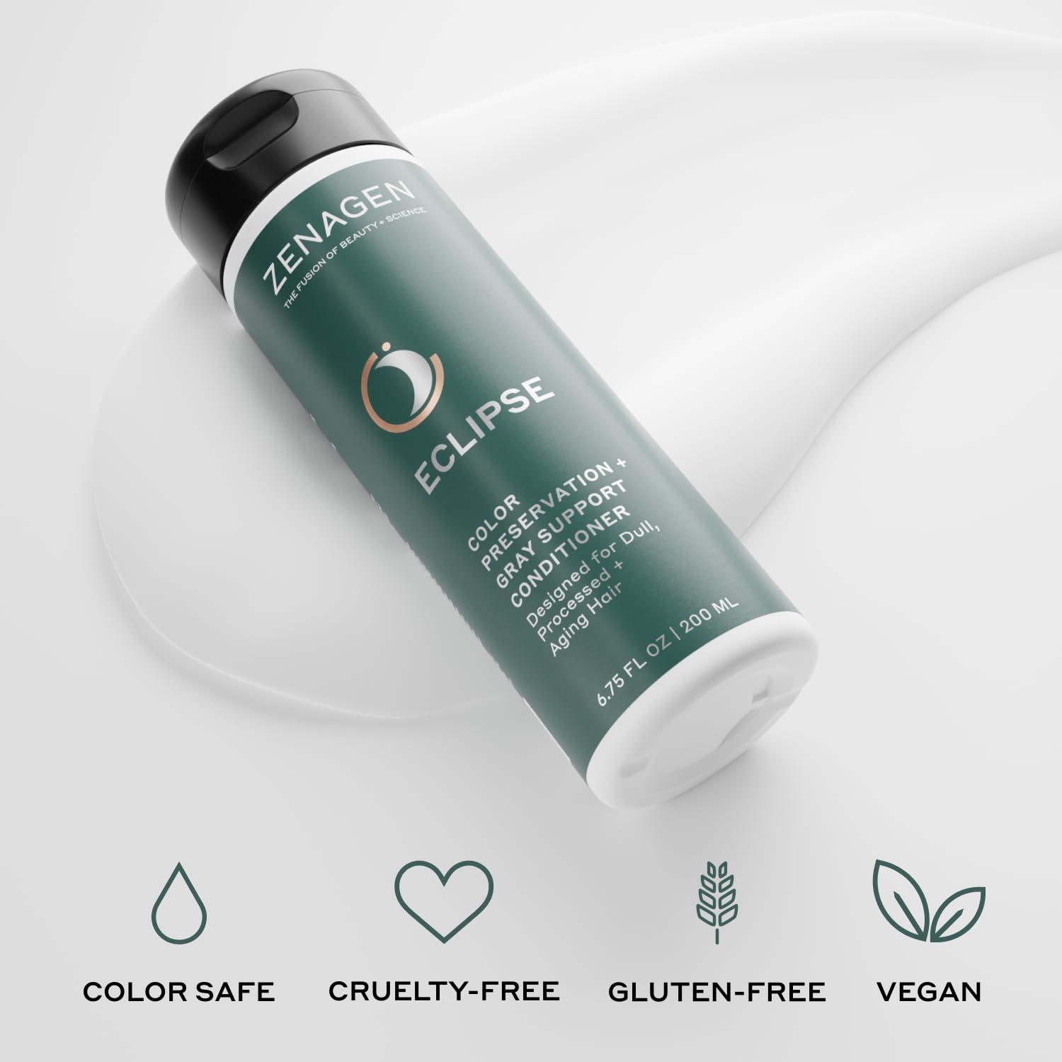 imageZENAGEN Eclipse Trio Kit Color Preservation Gray Support Shampoo Conditioner Volume Foam for Color Protection Hair Health amp Voluminous Styles 1 ea