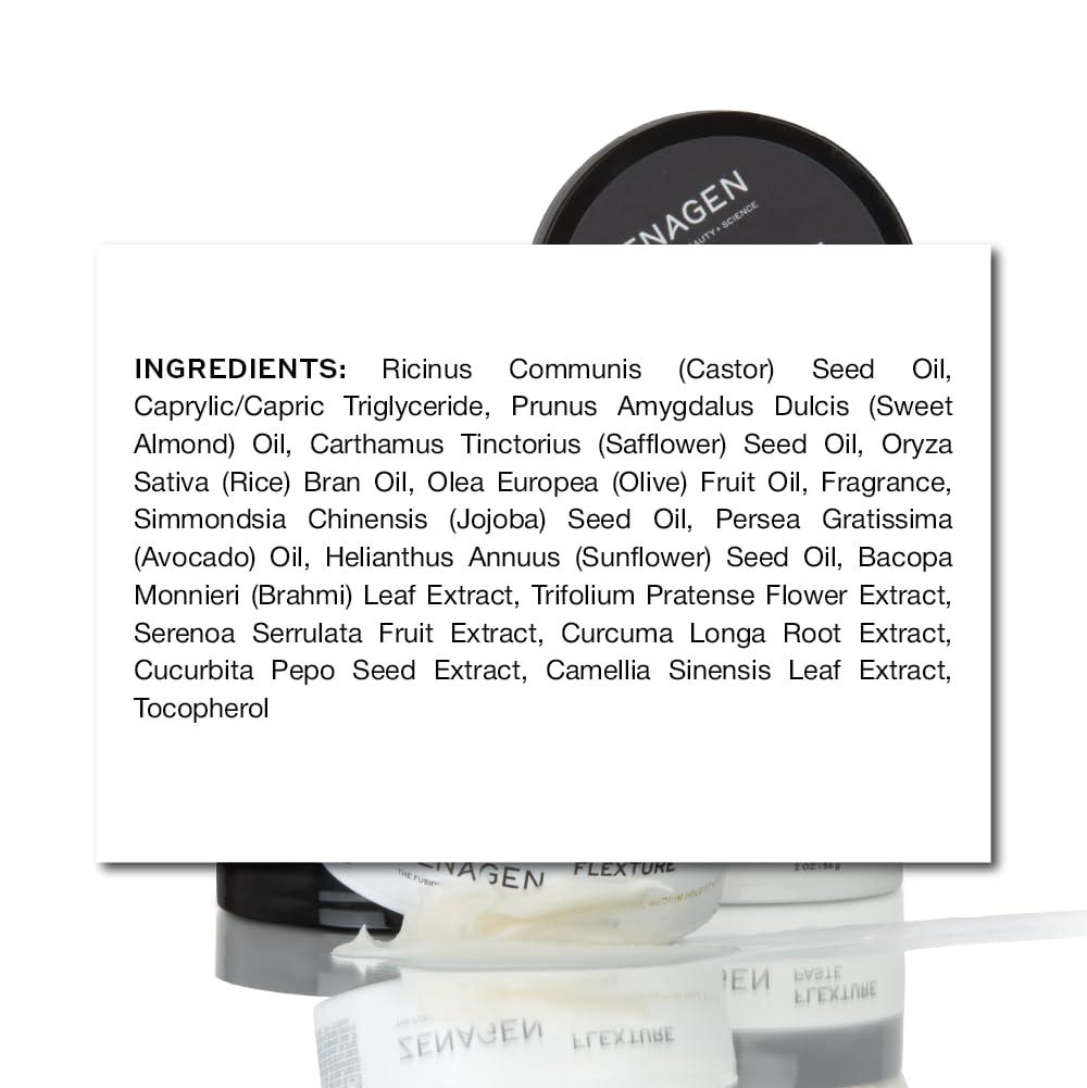 imageZENAGEN Flexture Paste Matte Finish Medium Hold Styler Microfiber Formula with Geranium Extract Aloe Leaf Juice Vegan PlantBased All Hair Types 2 oz