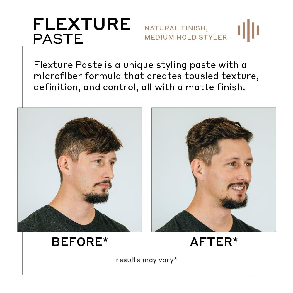 imageZENAGEN Flexture Paste Matte Finish Medium Hold Styler Microfiber Formula with Geranium Extract Aloe Leaf Juice Vegan PlantBased All Hair Types 2 oz