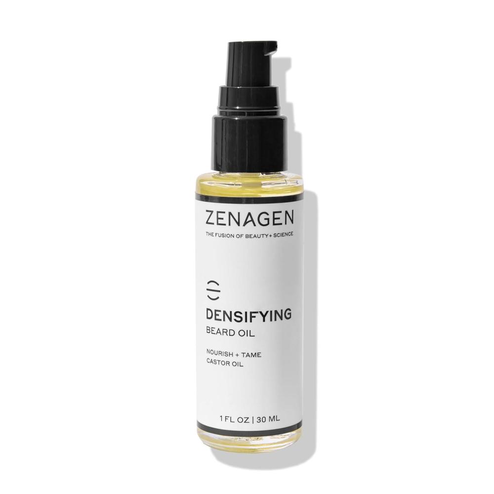 imageZENAGEN Densifying Beard Oil Nourish Tame Castor Oil Promotes Thicker Fuller Beard Growth Nourishes amp Softens Facial Hair Lightweight NonGreasy PlantBased Vegan All Beard Types 1 oz